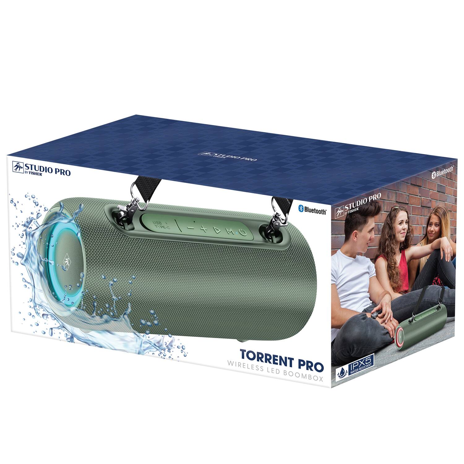 STUDIO PRO  
TORRENT PRO  
WIRELESS LED BOOMBOX  
Bluetooth  
IPX5