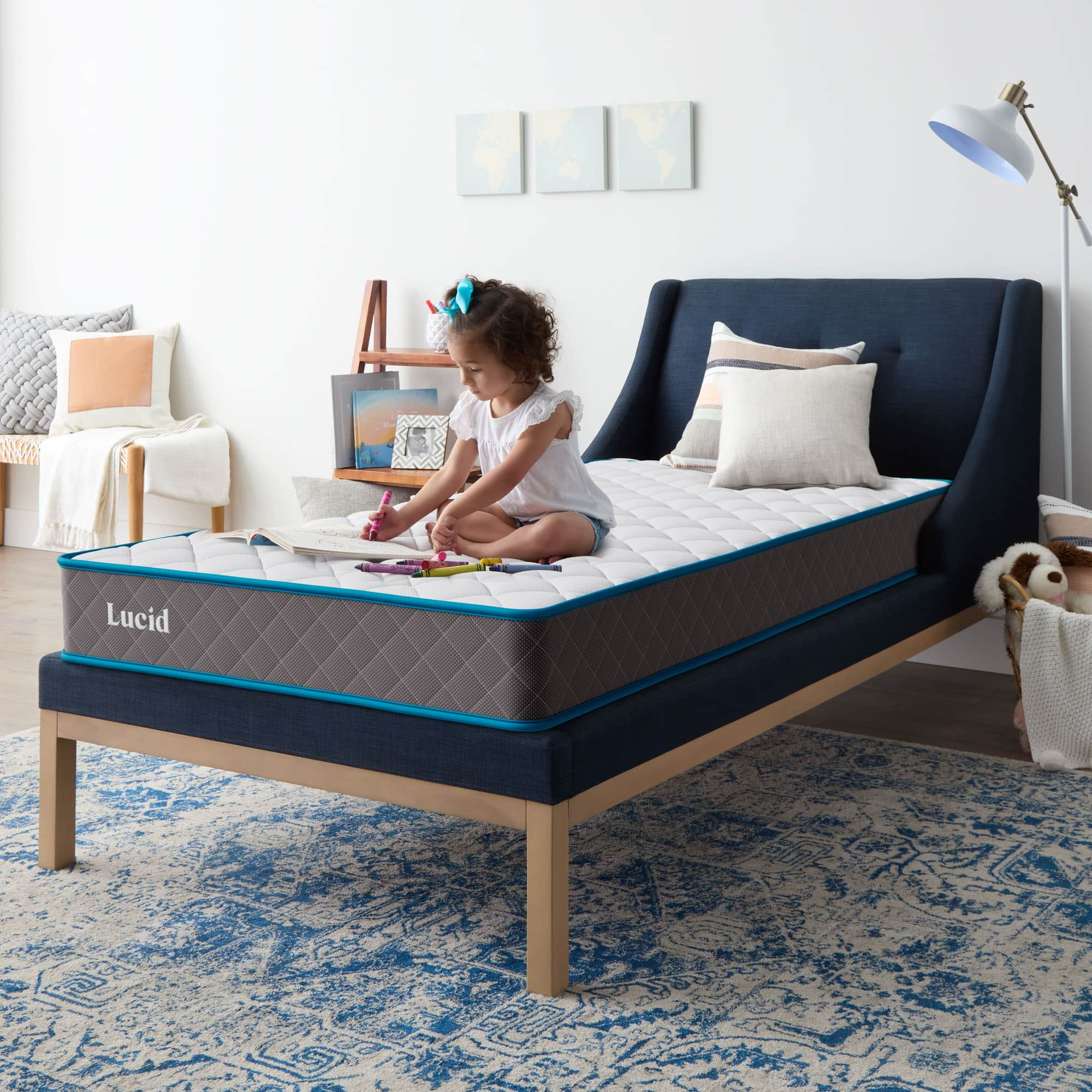 Lucid Comfort Collection – 7-inch Firm Bonnell Spring Mattress – Queen – Gray Sansujyuku sansujyuku.com