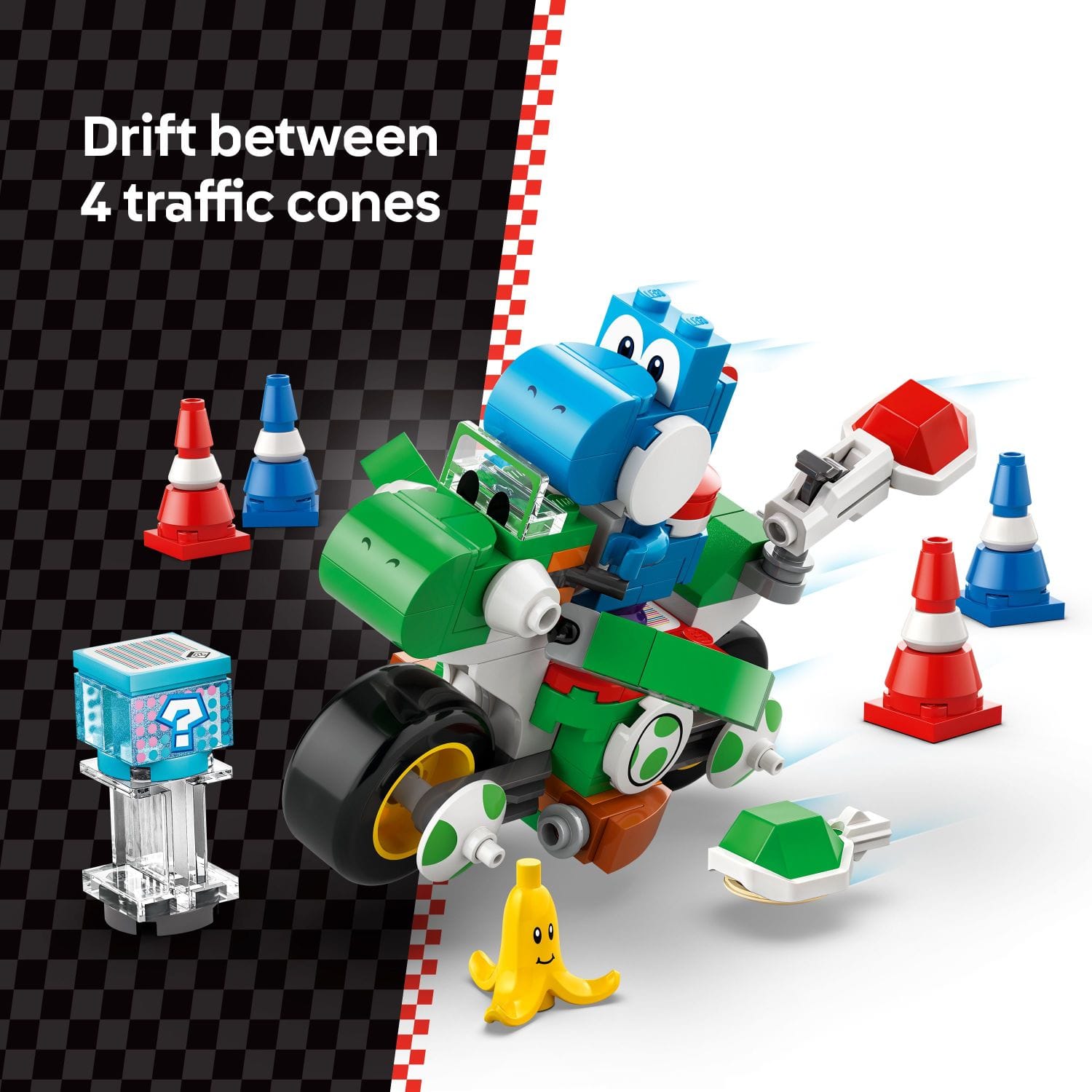 Drift between 4 traffic cones.