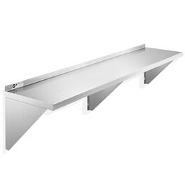 KUTLER - Stainless Steel Shelf - NSF Commercial Kitchen Wall Shelving - Silver
