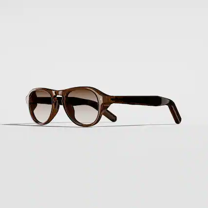 Front. VONDER - PALERMO AI Smart Glasses Translate, Call & Remember, 16h+ Battery, Premium Audio, Privacy-First, Gradient Brown Lenses - Whiskey.