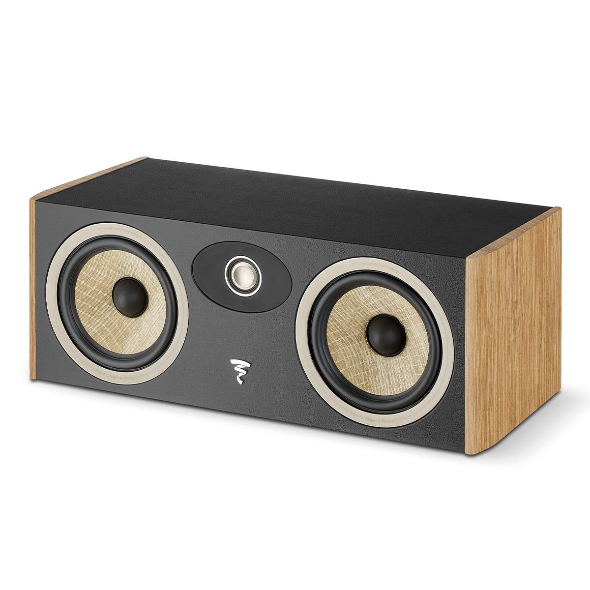 Front. Focal - Focal Aria Evo X Center Channel Speaker - Each - Walnut.