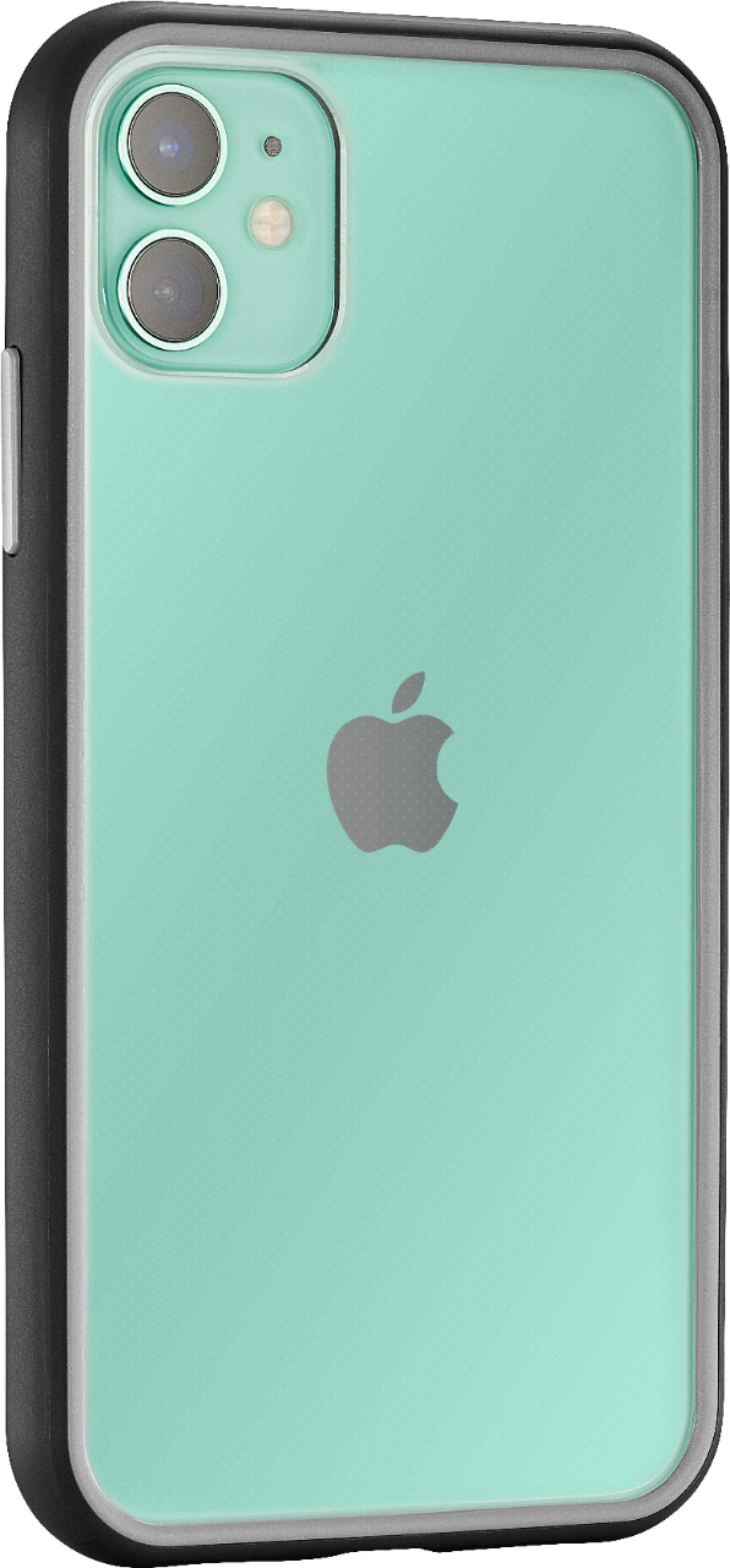 Angle View: Insignia™ - Active Bumper Hard Shell Case for Apple® iPhone® 11 - Gray/Black