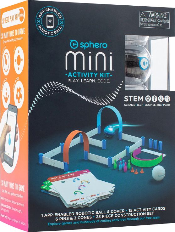 Sphero Mini Activity Kit: App-Enabled Programmable Robot Ball with 55 Piece  Construction Set - STEM Educational Toy for Kids Ages 5 & Up - Drive, Game