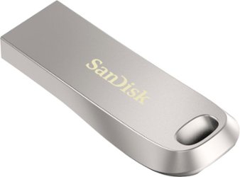 SanDisk - Ultra Luxe 128GB USB 3.1 Flash Drive - Silver - Front_Zoom