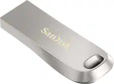 Front. SanDisk - Ultra Luxe 256GB USB 3.1 Flash Drive - Silver.