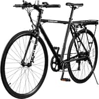 Swagtron - eBike 27.6" Electric Bike w/28 mi Max Operating Range & 16 mph Max Speed - Black - Angle_Zoom