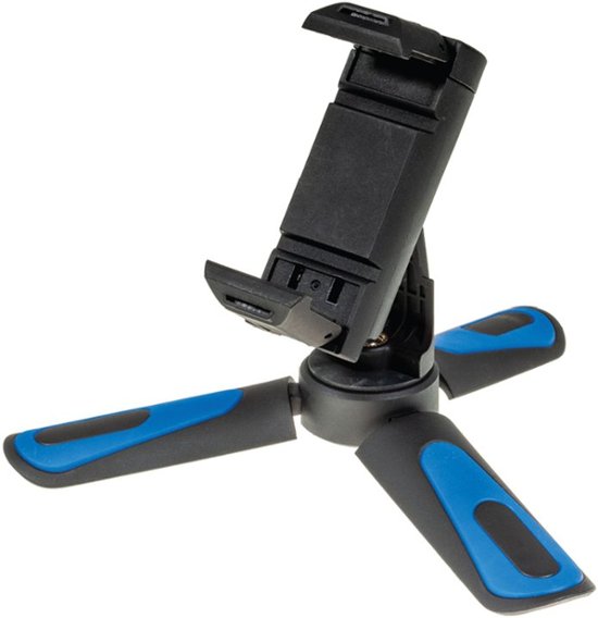 Angle Zoom. Sunpak - PocketPod Smartphone Tabletop Holder - Black/Blue.