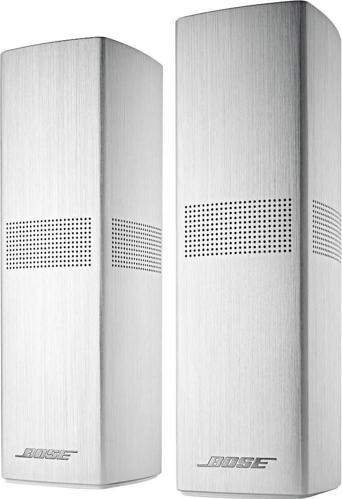 Left View: Bose - Surround Speakers 700 120-Watt Wireless Satellite Bookshelf Speakers (Pair) - White
