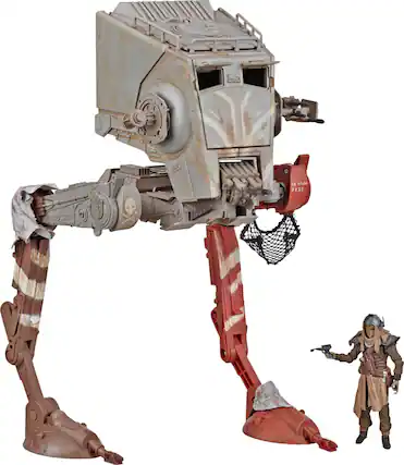 Front. Star Wars - The Vintage Collection The Mandalorian AT-ST Raider Toy Vehicle - Multi.