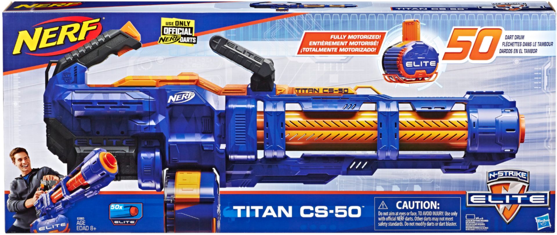 Customer Reviews: Hasbro Nerf Elite Titan CS-50 Toy Blaster Blue ...