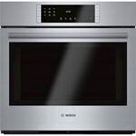 Bosch - 800 Series 30" Built-In Single Electric Convection Wall Oven - Stainless steel - Front_Standard