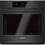 Bosch - 800 Series 30" Built-In Single Electric Convection Wall Oven - Black - Front_Standard