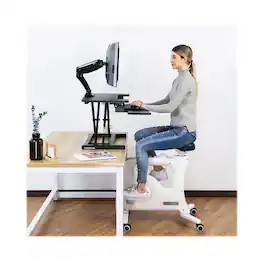 FlexiSpot - AlcoveRiser Standing Desk Converter With Adjustable Height - Black