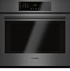 Bosch - 800 Series 30" Built-In Single Electric Convection Wall Oven with Wifi - Black Stainless Steel - Front_Zoom