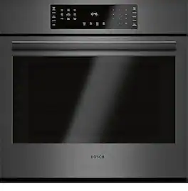Bosch - 800 Series 30" Built-In Single Electric Convection Wall Oven with Wifi - Black Stainless Steel