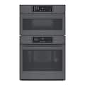Bosch - 800 Series 30" Built-In Double Electric Smart Combination Microwave and Wall Oven with Convection - Black Stainless Steel