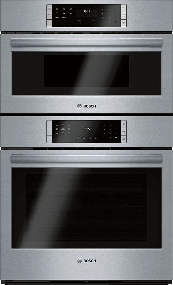 Bosch - 800 Series 30" Built-In Electric Convection Combination Wall Oven with Microwave and Wifi - Stainless Steel - Front_Zoom