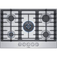 Bosch - 800 Series 30" Built-In Gas Cooktop with 5 burners - Silver - Front_Zoom