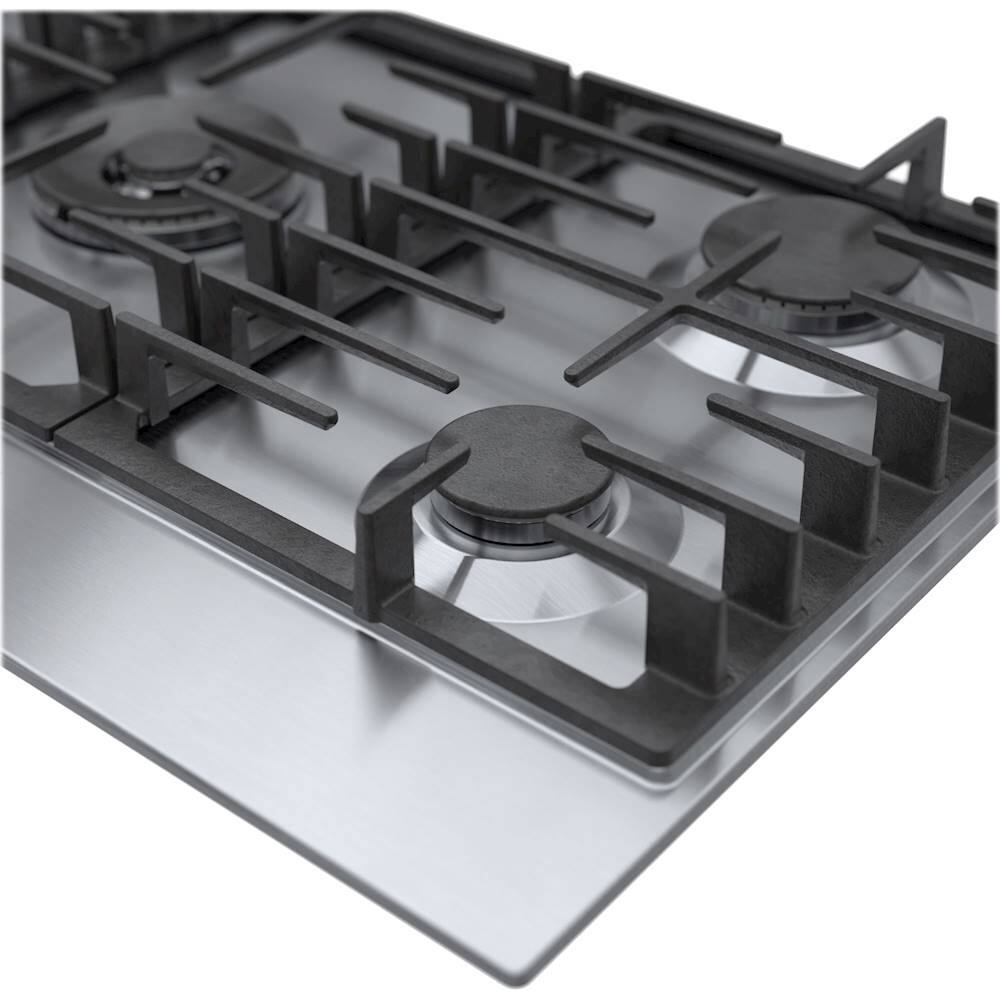 Alt View 20. Bosch - 800 Series 36" Built-In Gas Cooktop with 5 burners - Silver.
