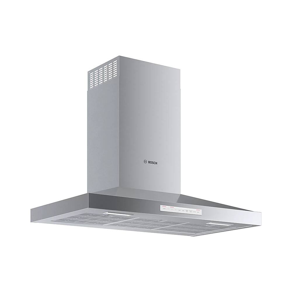 Angle. Bosch - 500 Series 30" Convertible Range Hood with Wi-Fi - Stainless steel.