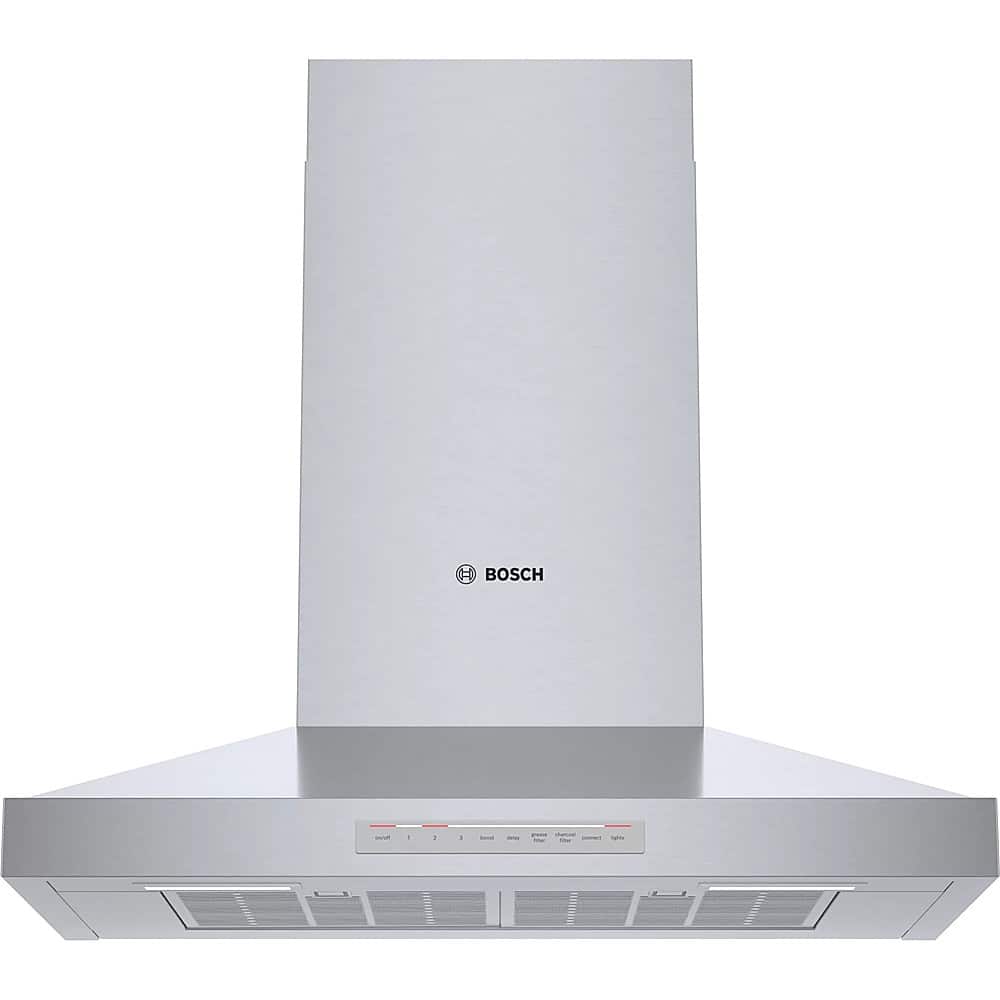 Bosch 500 Series - 30 inches - Externally Vented & Recirculating - Wall Range Hood - Stainless Steel - Front_Zoom