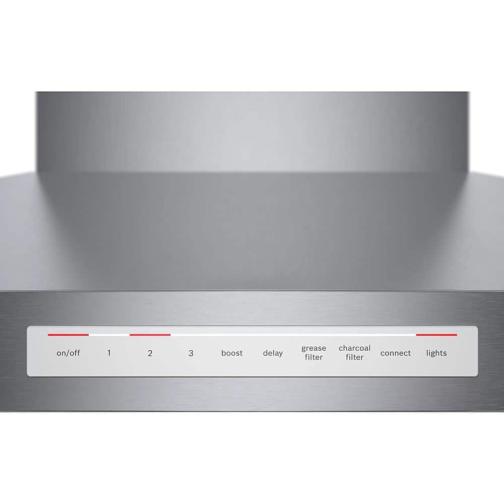 Alt View 16. Bosch - 800 Series 36" Externally Vented Range Hood - Stainless steel.