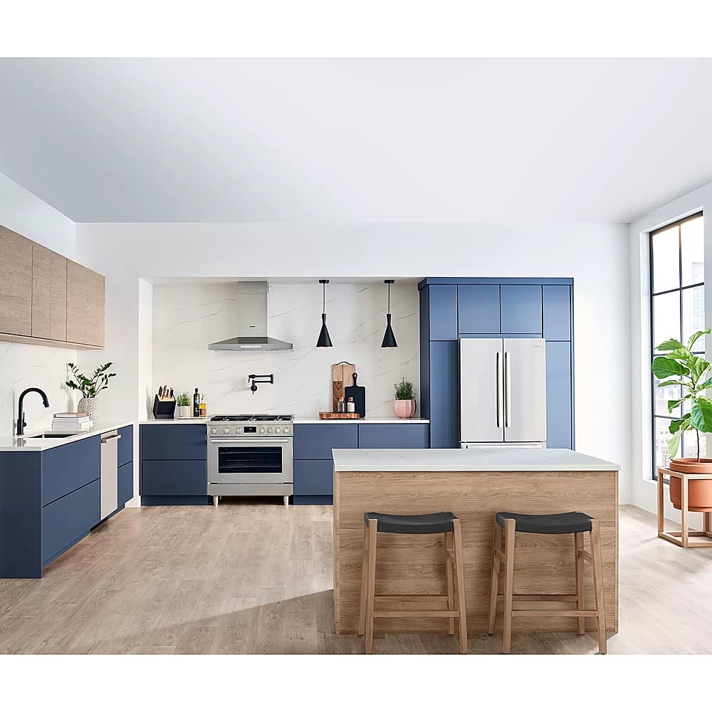 Alt View 19. Bosch - 800 Series 36" Externally Vented Range Hood - Stainless steel.