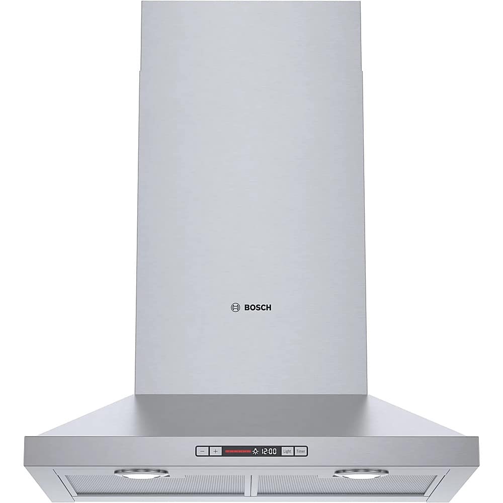 Bosch 300 Series - 24 inches - Externally Vented & Recirculating - Wall Range Hood - Stainless Steel - Front_Zoom