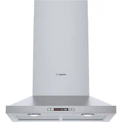 Front. Bosch - 300 Series 24" Convertible Range Hood - Stainless steel.