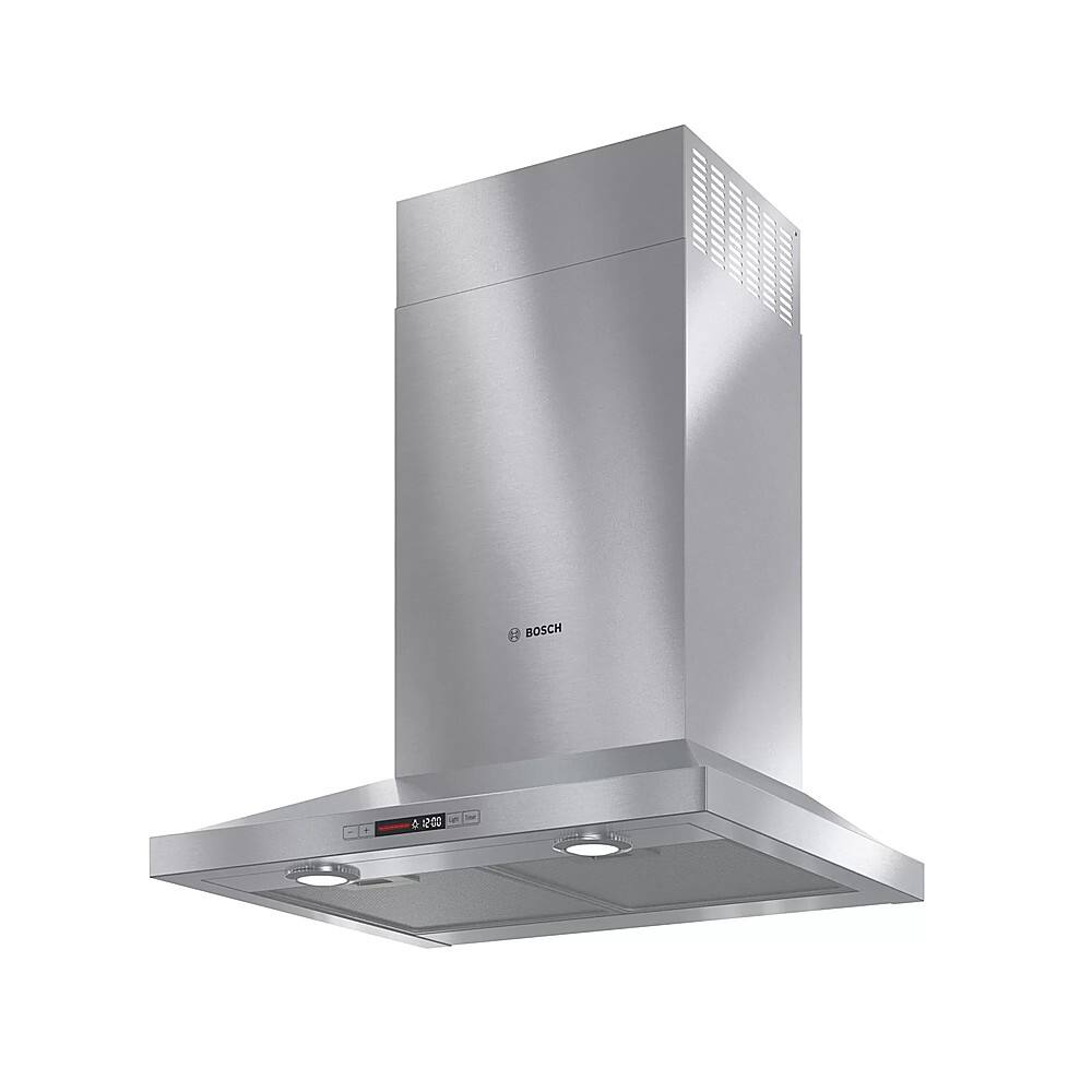 Left. Bosch - 300 Series 24" Convertible Range Hood - Stainless steel.