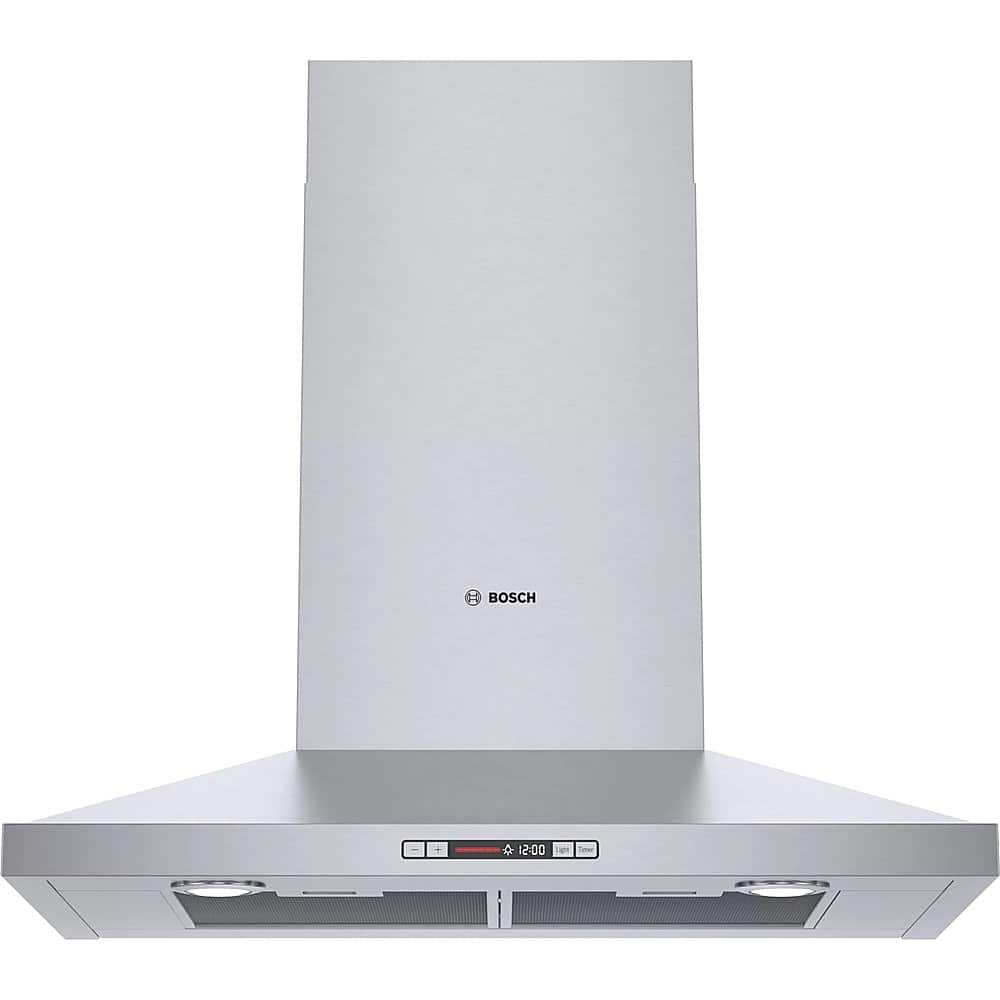 Front. Bosch - 300 Series 30" Convertible Range Hood - Stainless steel.