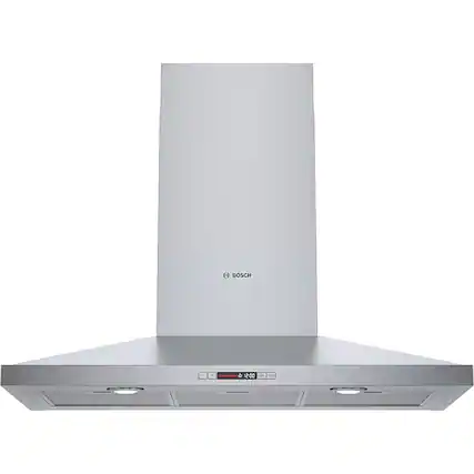 Front. Bosch - 300 Series 36" Convertible Range Hood - Stainless steel.