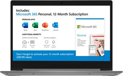 Lenovo - IdeaPad 1 14" Laptop - AMD A6-Series - 4GB Memory - AMD Radeon R4 - 64GB eMMC Flash Memory - Platinum Gray