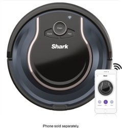Shark - ION Robot RV761, Wi-Fi Connected, Robot Vacuum with Multi-Surface Cleaning - Black/Navy Blue - Front_Zoom