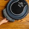 Alt View Zoom 15. Shark - ION Robot RV761, Wi-Fi Connected, Robot Vacuum with Multi-Surface Cleaning - Black/Navy Blue.