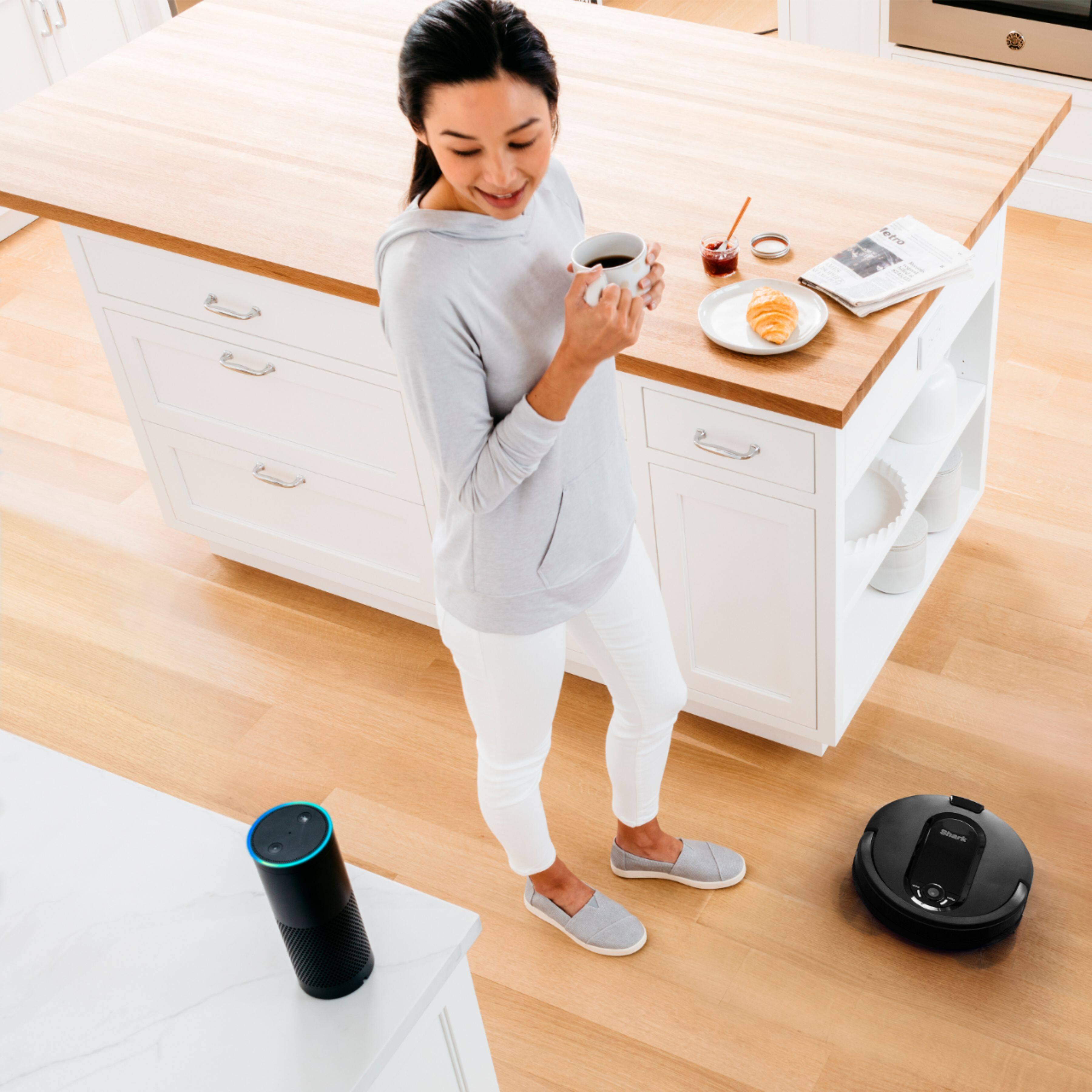 Alt View 20. Shark - IQ Robot R101 Wi-Fi Connected Robot Vacuum - Black.