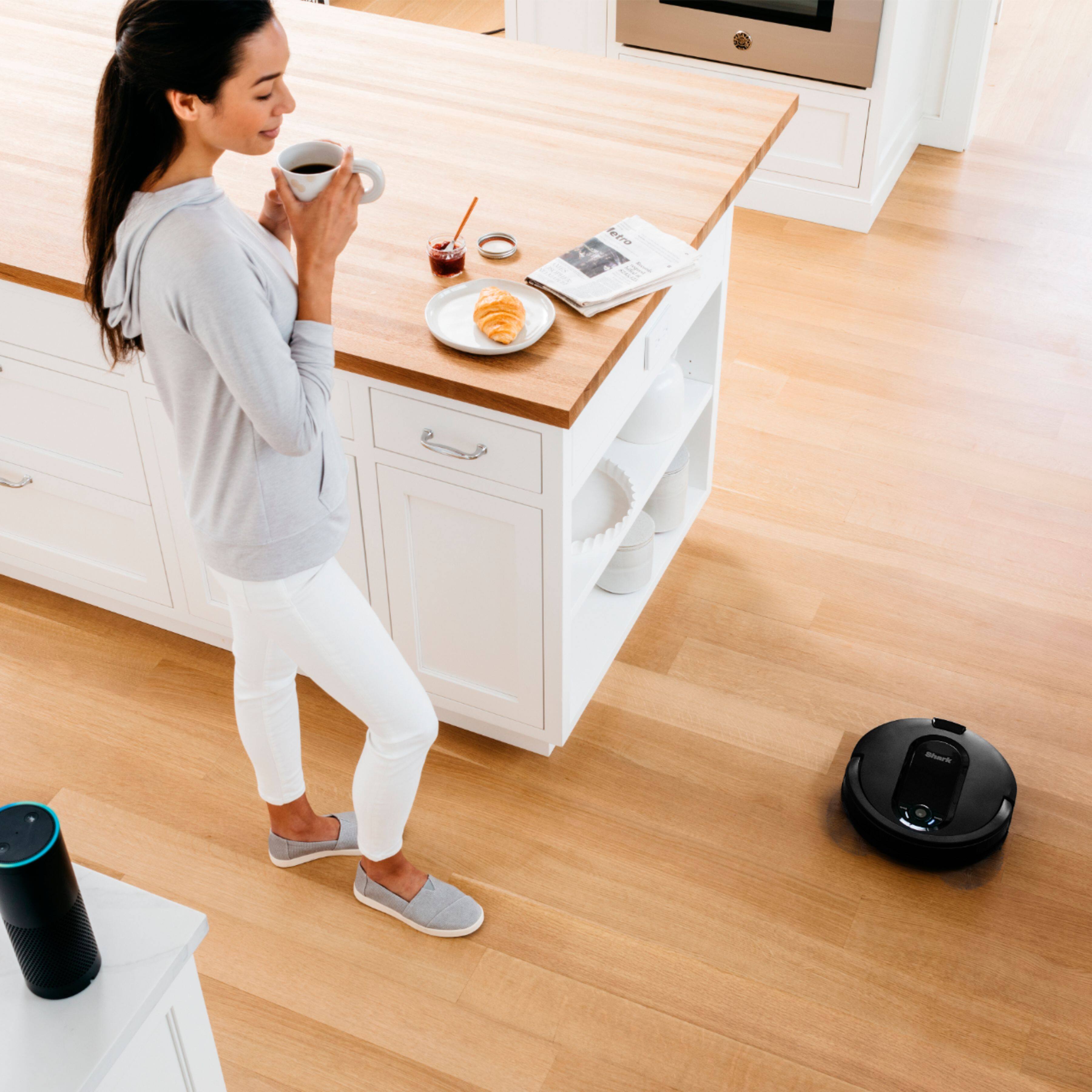 Alt View 21. Shark - IQ Robot R101 Wi-Fi Connected Robot Vacuum - Black.