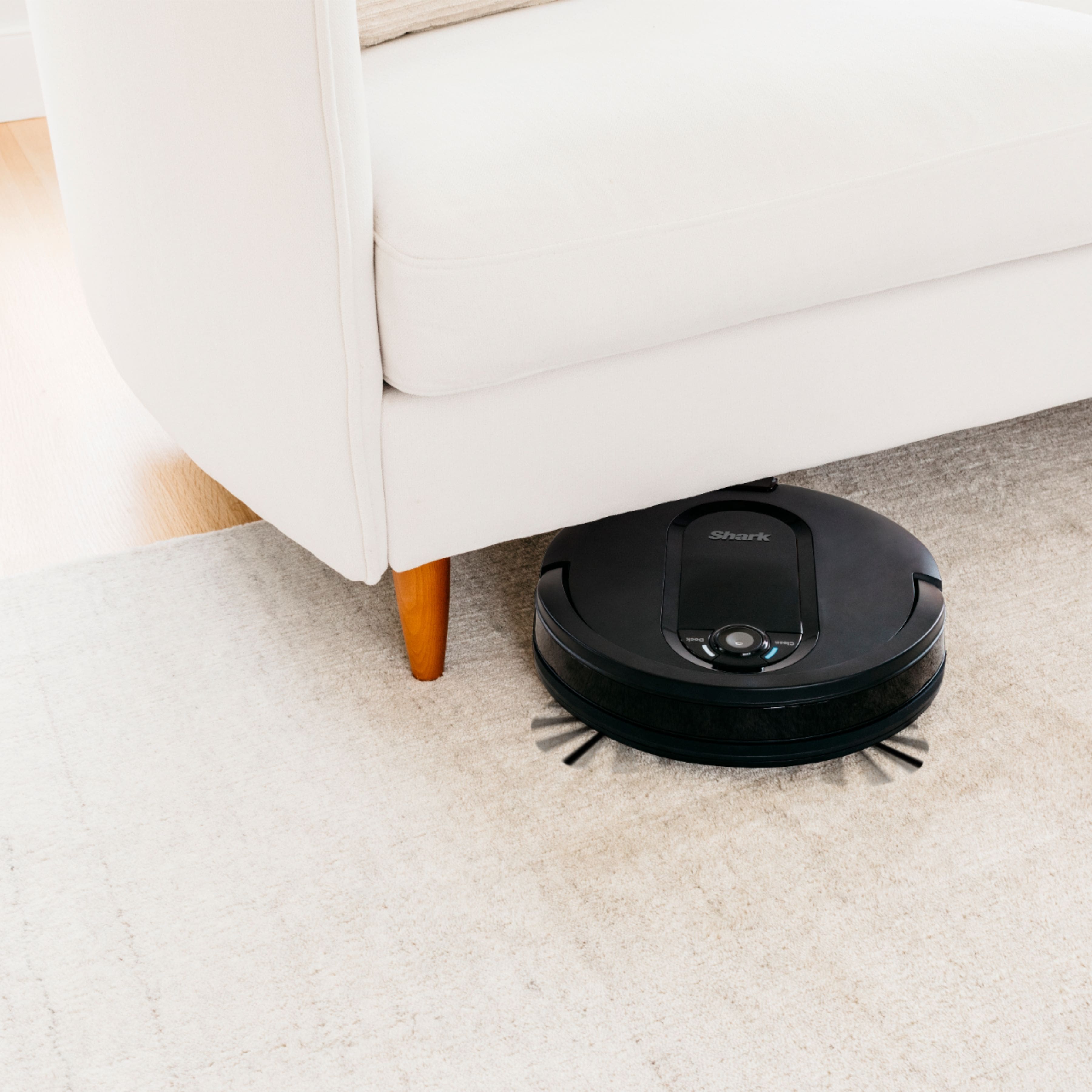 Alt View 31. Shark - IQ Robot R101 Wi-Fi Connected Robot Vacuum - Black.