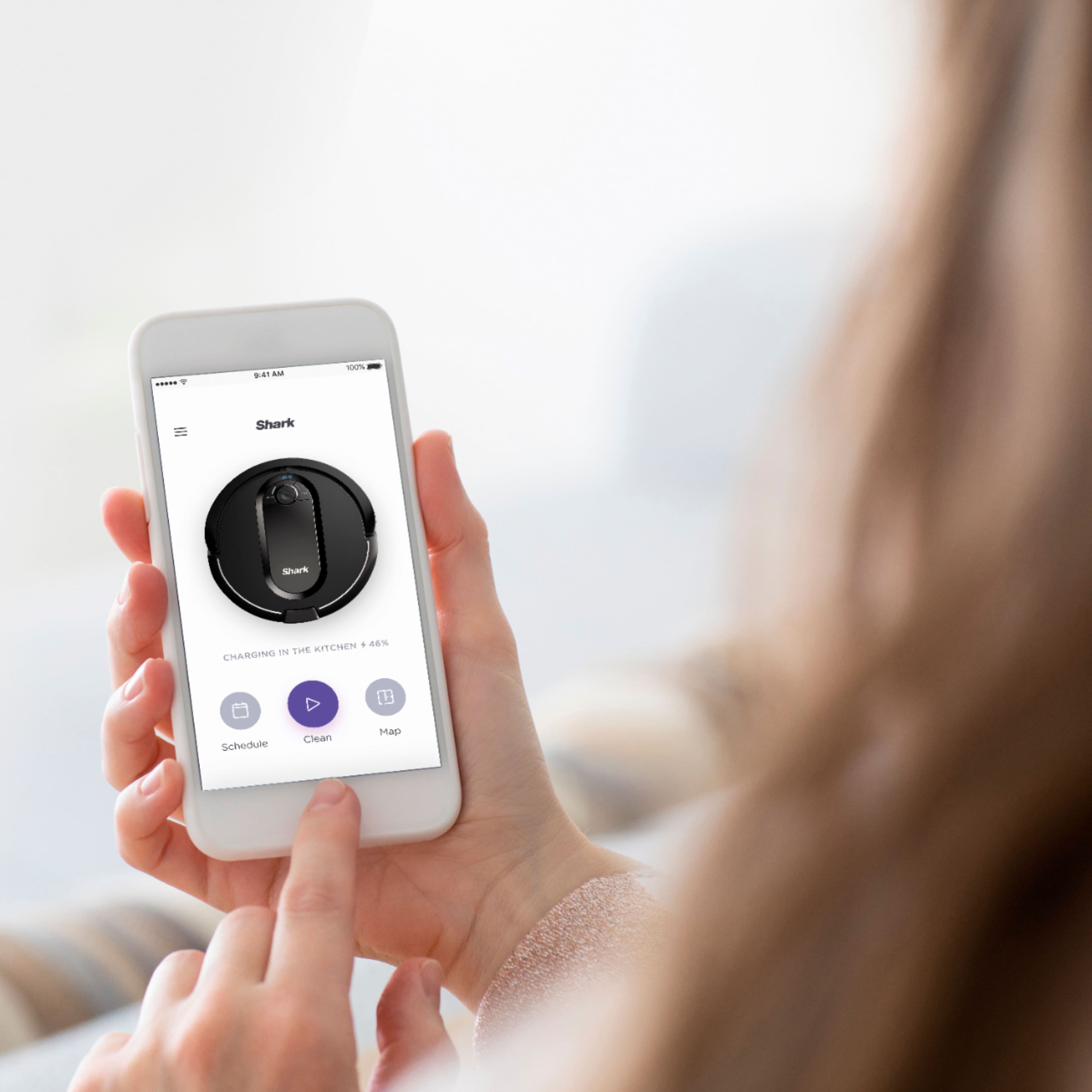 Alt View 35. Shark - IQ Robot R101 Wi-Fi Connected Robot Vacuum - Black.