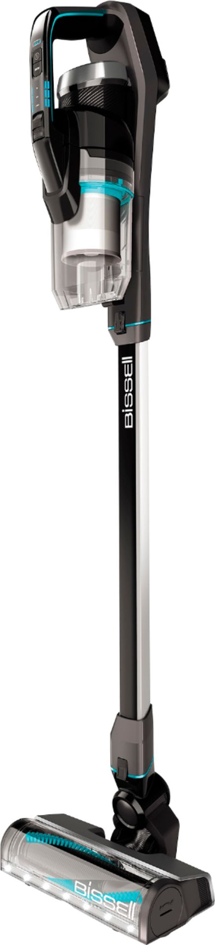 Left View: BISSELL - ICONpet Cordless Stick Vacuum - Titanium/Black