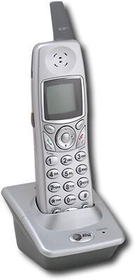 Angle Standard. AT&T - 5.8GHz Cordless Handset with Lighted Display - Silver.