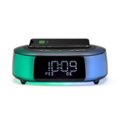 Alt View Zoom 11. iHome - TimeBoost Glow - Color Changing Bluetooth Alarm Clock Speaker System with Qi Wireless Fast Charging and USB Charging - Black.