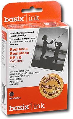 Angle Standard. Basix - High-Capacity Ink Cartridge for HP Printers - Black.