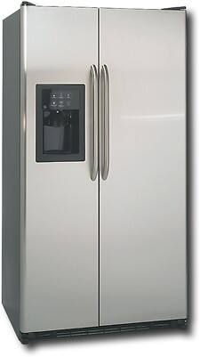 Angle Standard. GE - 24.9 Cu. Ft. Side-by-Side Refrigerator - Stainless-steel.