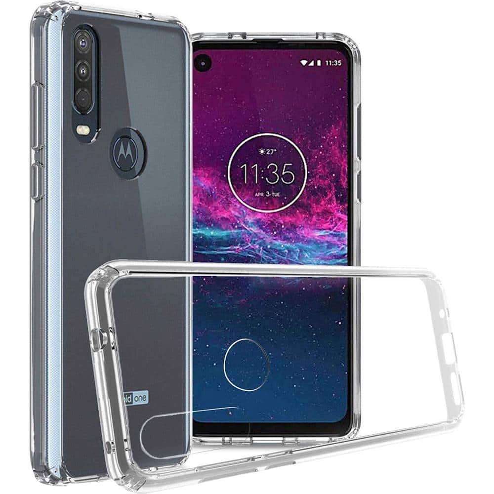 Alt View 13. SaharaCase - Crystal Protective Series Case for Motorola One Action - Clear.