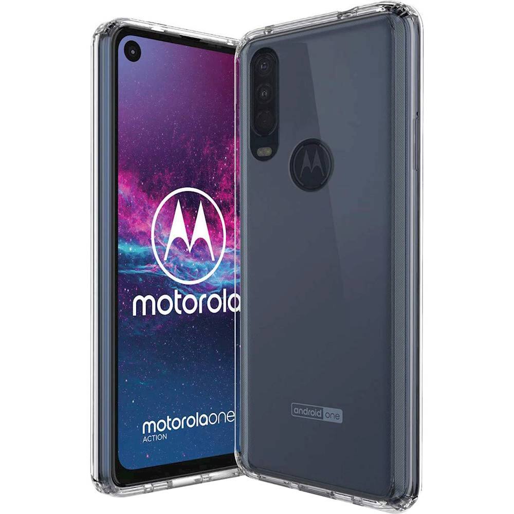 Alt View 1. SaharaCase - Crystal Protective Series Case for Motorola One Action - Clear.