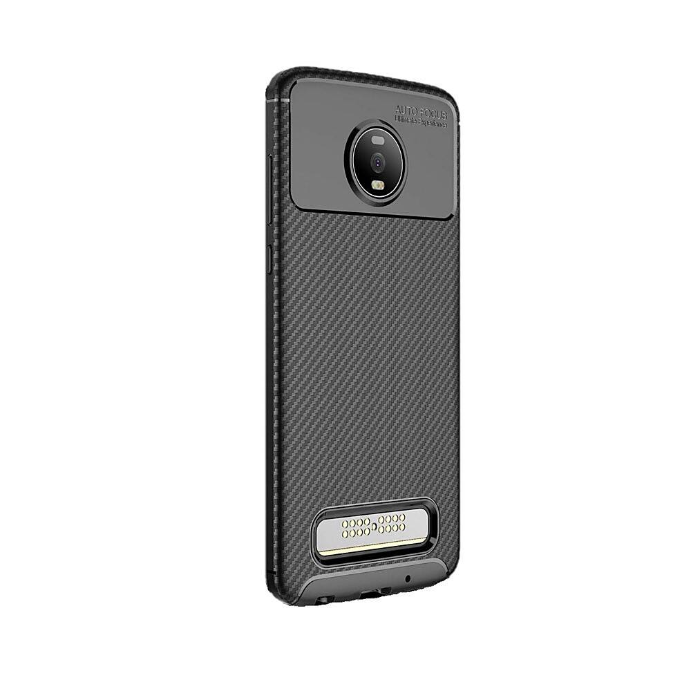 Front. SaharaCase - Prestige Series Case for Motorola moto z⁴ and z⁴ Play - Black.