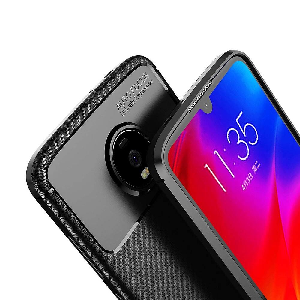 Left. SaharaCase - Prestige Series Case for Motorola moto z⁴ and z⁴ Play - Black.