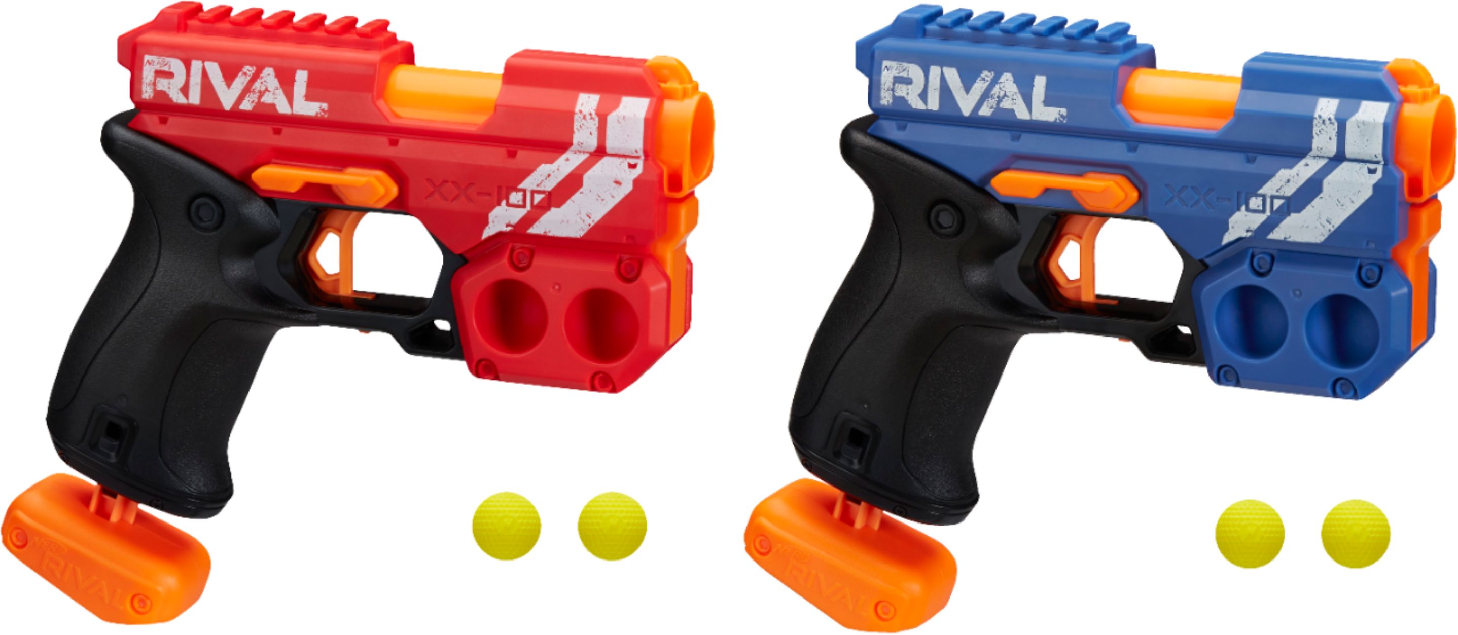 NERF Rival Knockout Red Xx-100 Blaster 80 FPS 2x Rounds for sale online 